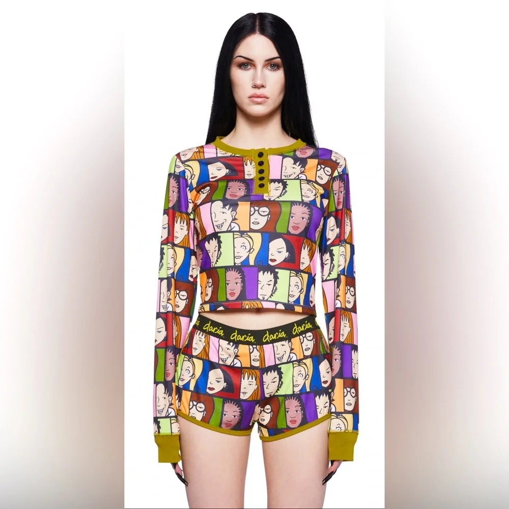 ✨🆕BNWT!Dolls Kill X Daria Character Shorts PJ Set!Sz Sm!SOLD OUT!RARE!✨ - Picture 1 of 6